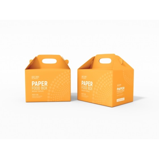 Food Packaging Box Mockup PSD Layered Template for Box Design